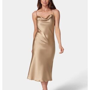 Bebe Elegant Satin Slip Dress